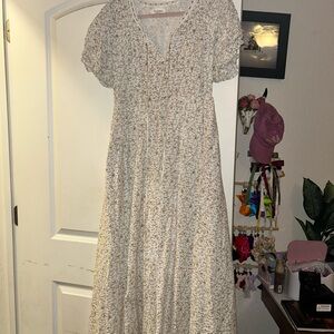 Bohme Cream Floral Maxi Dress